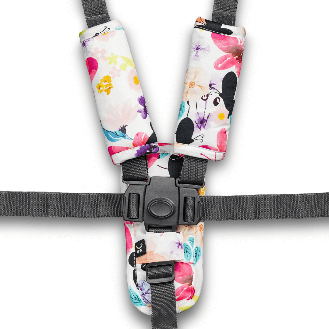 3 Piece Harness Cover Set - Floral Butterfly