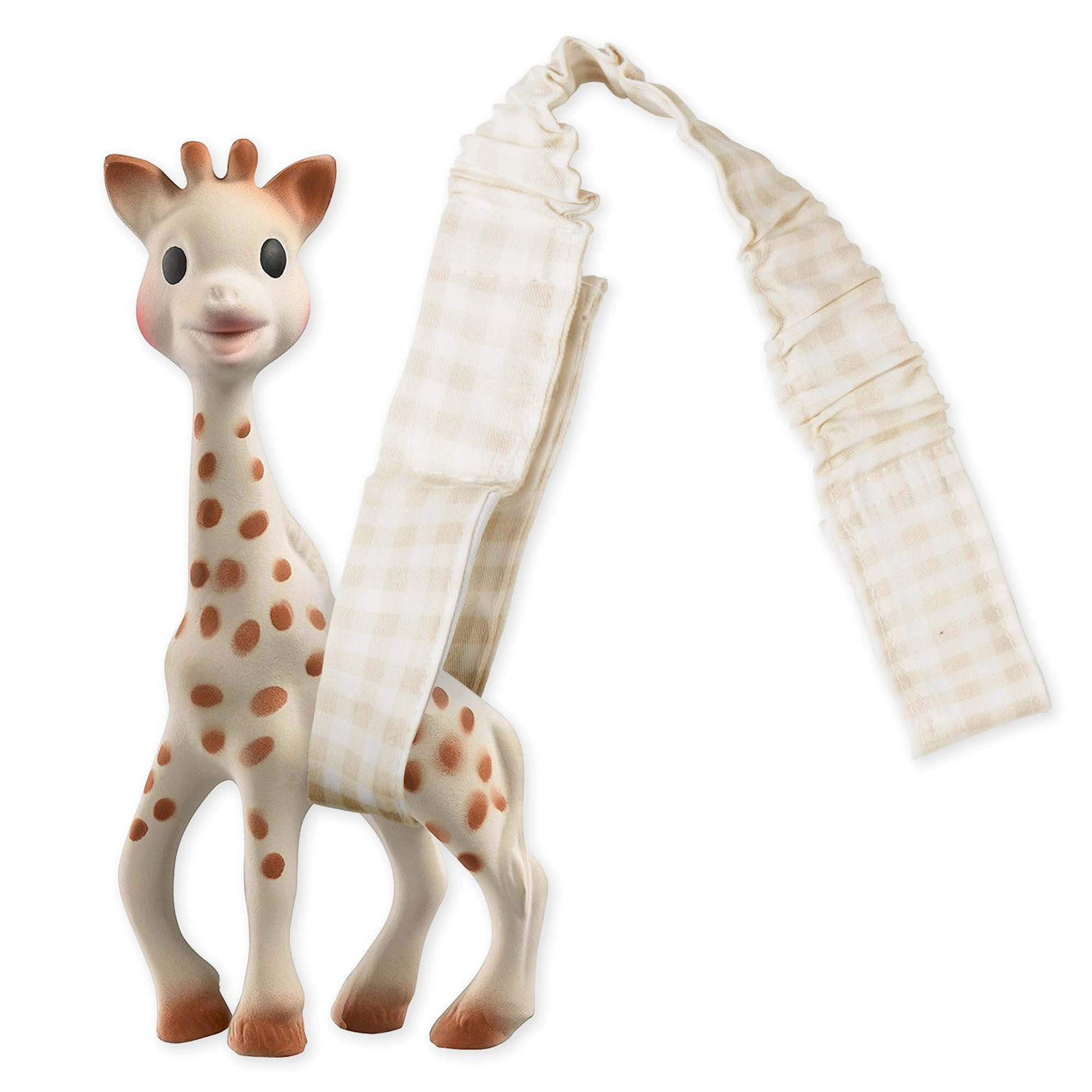 Toy Strap - Wheat Gingham