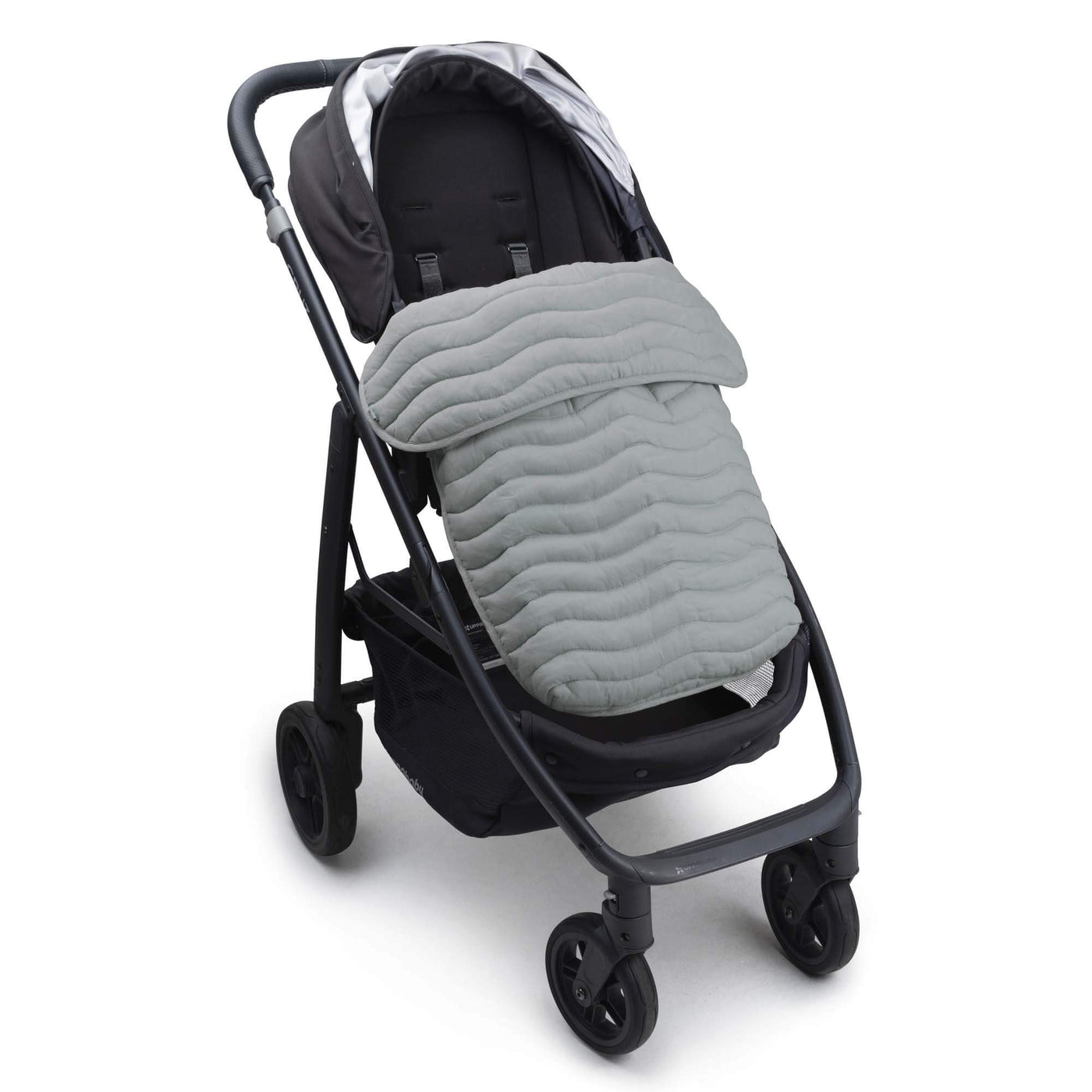 Linen Stay-Put Pram Quilt/Footmuff - Sage Green