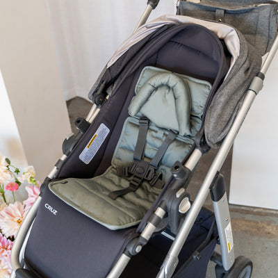 Mini Pram Liner with adjustable head support - Sage