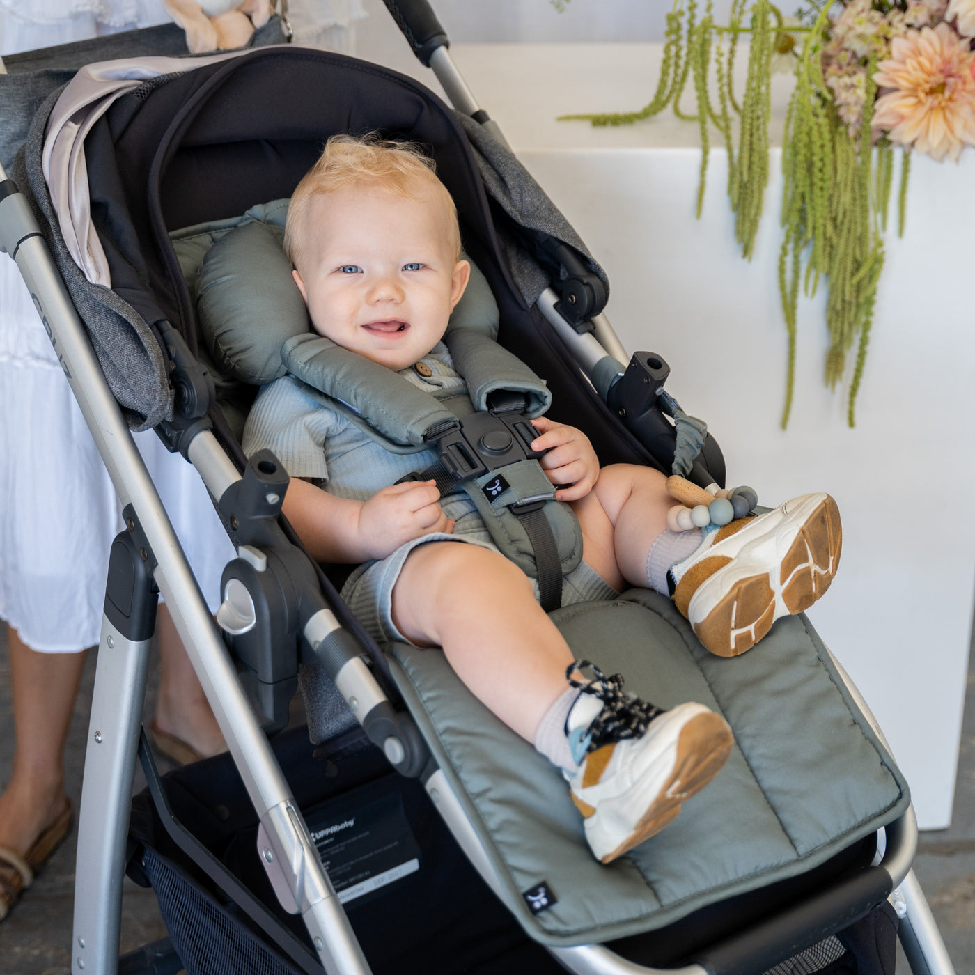 4 Piece Pram Accessories Set - Sage Green