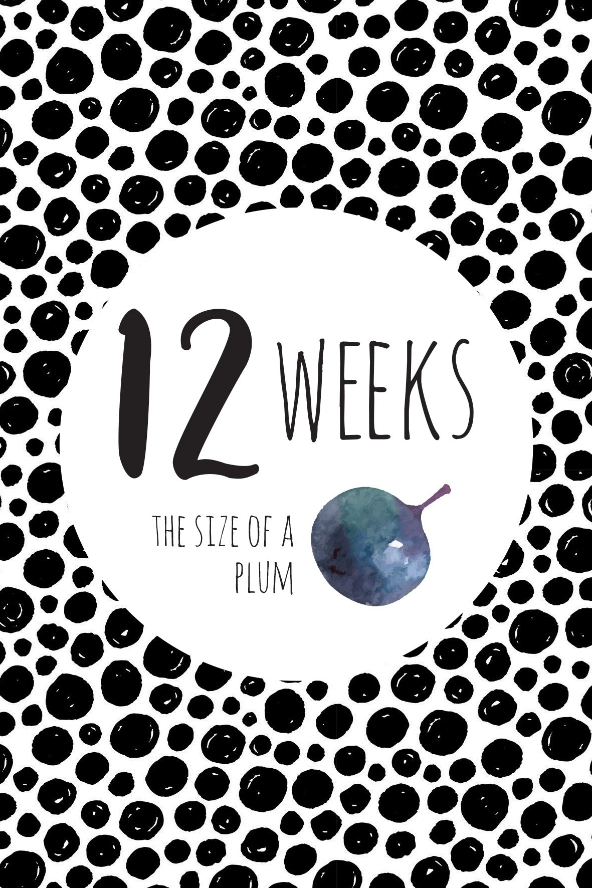 Pregnancy Milestone Card Set - Artist Edition : Inky Doodles - Digital Download - Outlook Baby