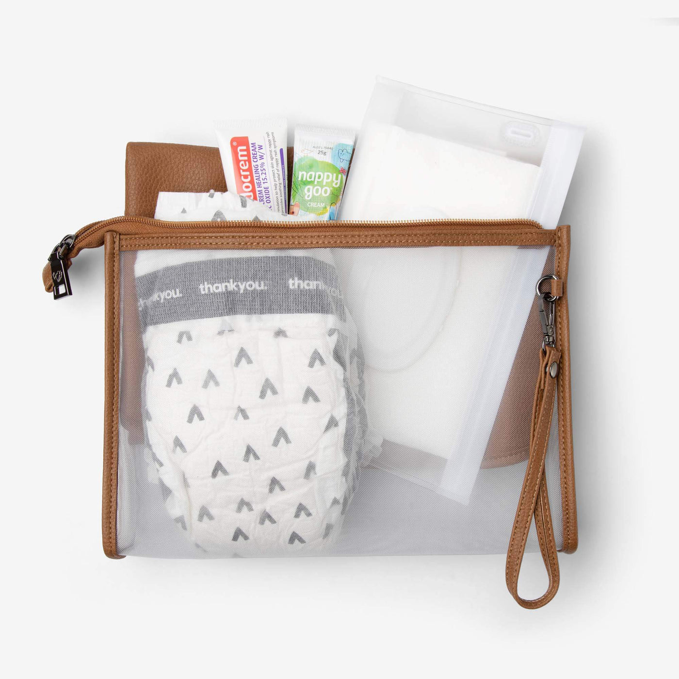 Grab & Go Nappy Changing Clutch - Tan