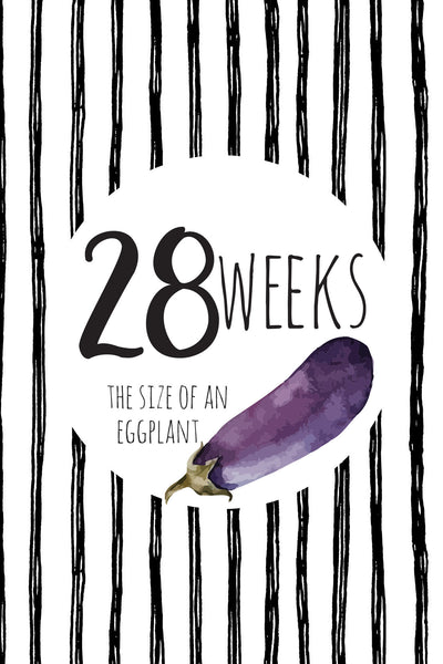 Pregnancy Milestone Card Set - Artist Edition : Inky Doodles - Digital Download - Outlook Baby