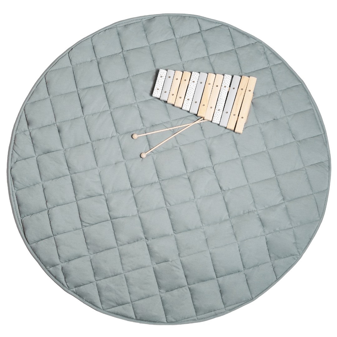 Jersey Quilted Play Mat (Waterproof Backing) - Sage XL Size