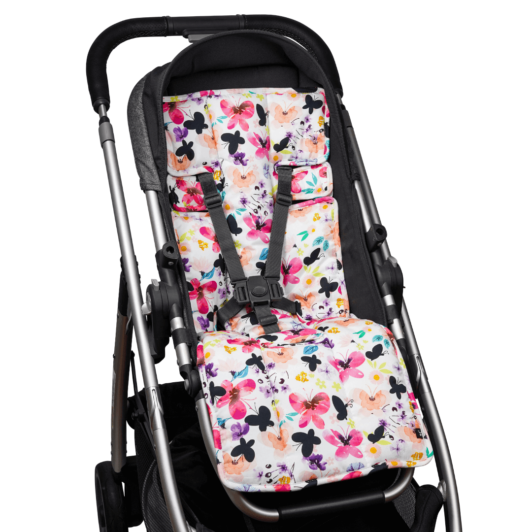 4 Piece Pram Accessories Set - Floral Butterfly