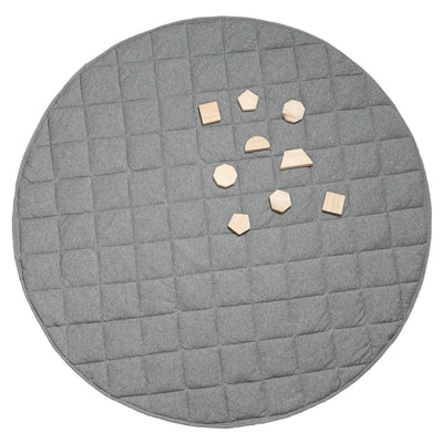 Jersey Quilted Play Mat (Waterproof Backing) - Grey