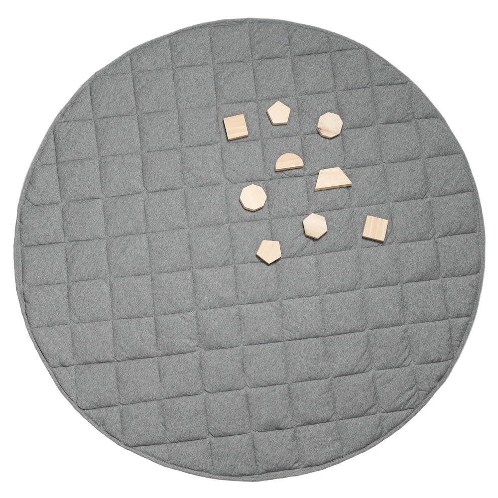 Jersey Quilted Play Mat (Waterproof Backing) - Grey XL Size