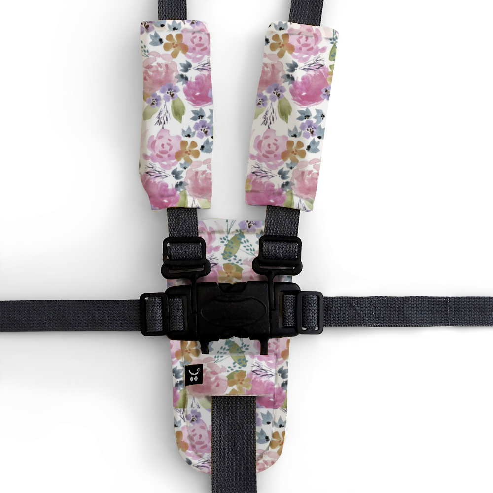 3 Piece Harness Cover Set - Floral Delight - Outlook Baby