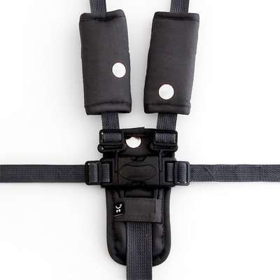 3 Piece Harness Cover Set - Charcoal/Silver Spots - Outlook Baby