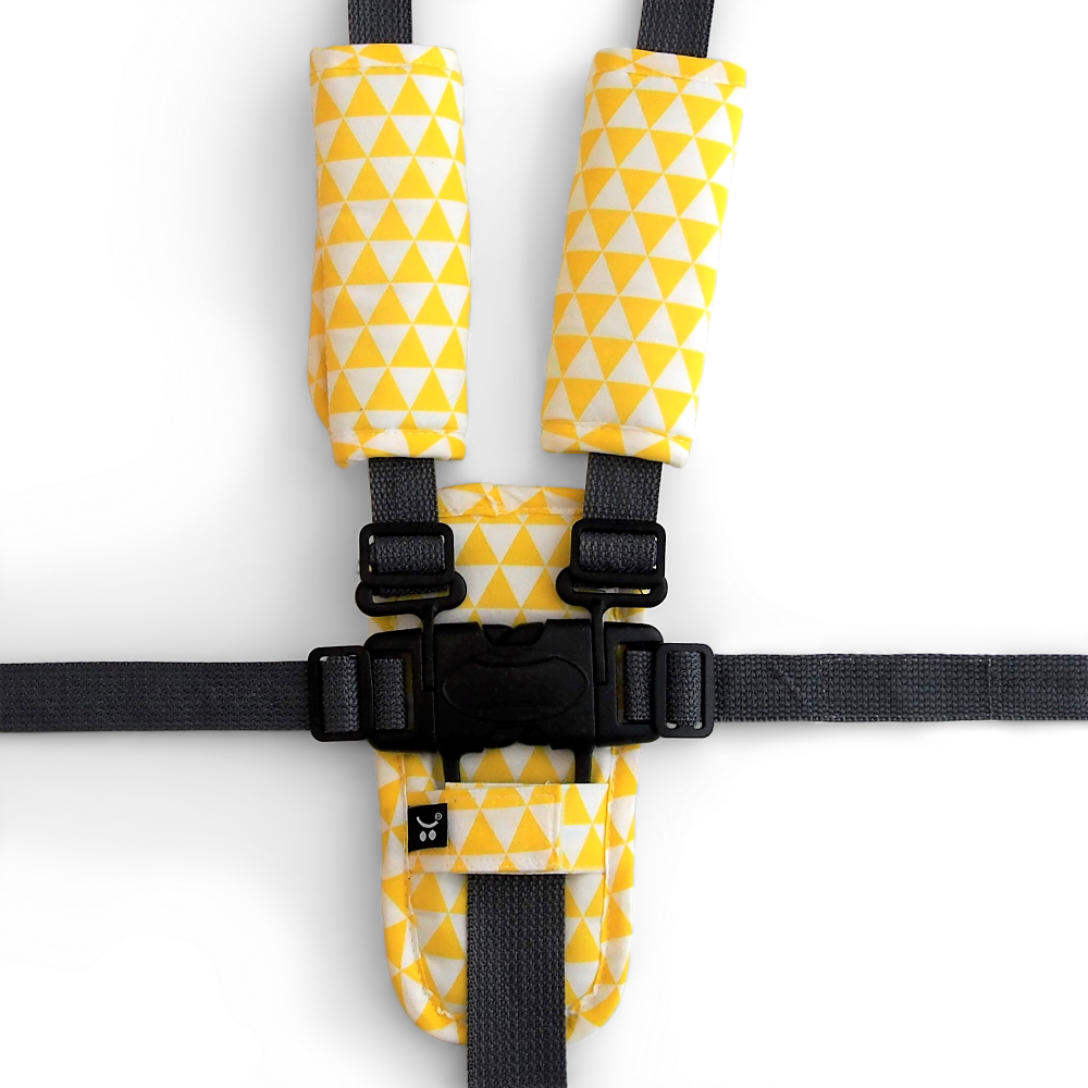 Harness Cover Strap Set - Yellow Triangle - Outlook Baby