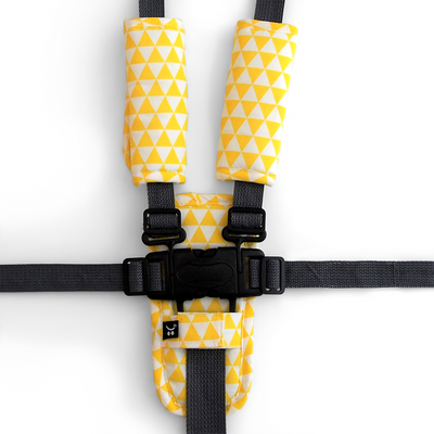 Harness Cover Strap Set - Yellow Triangle - Outlook Baby