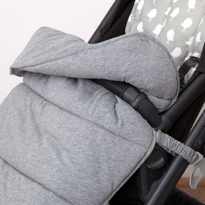 Universal Stay-Put Pram Quilt/Footmuff - Light Grey - Outlook Baby