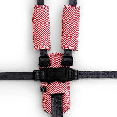 Harness Cover Strap Set - Red Zig Zag - Outlook Baby