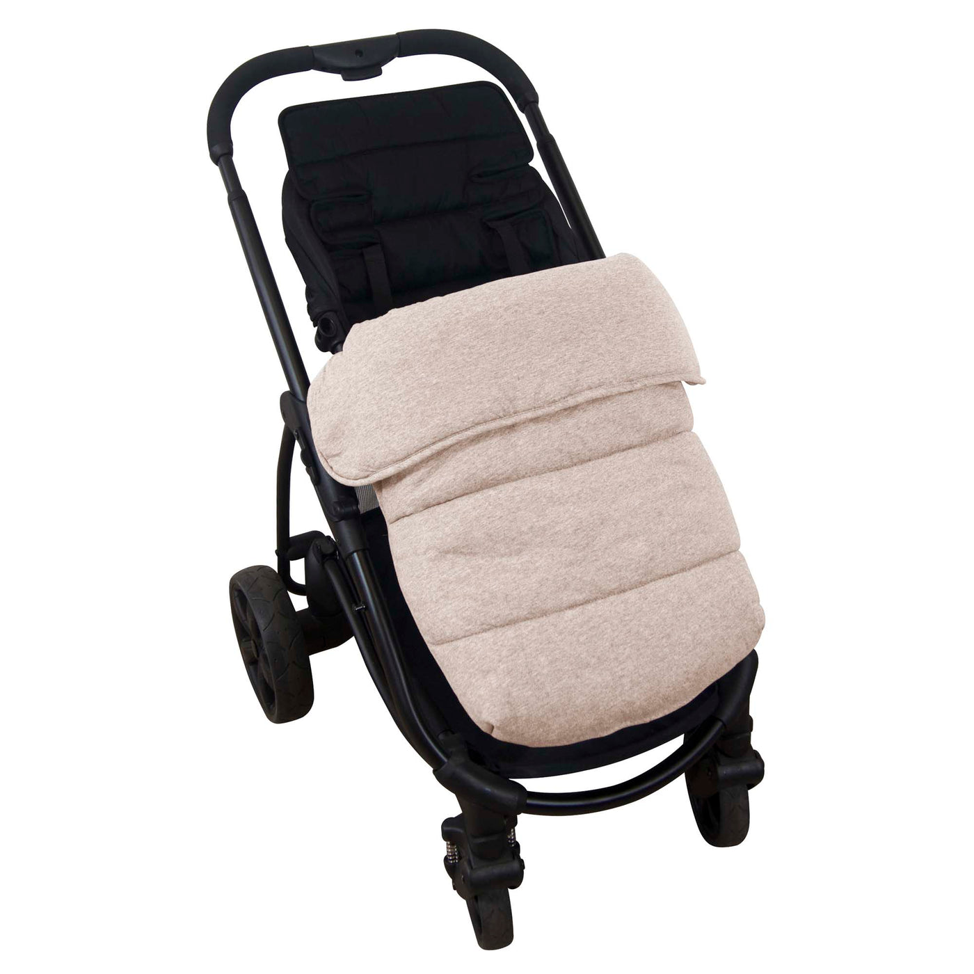 Jersey Cotton Stay-Put Pram Quilt/Footmuff - Wheat