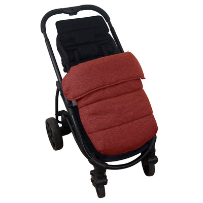 Jersey Cotton Stay-Put Pram Quilt/Footmuff - Rust