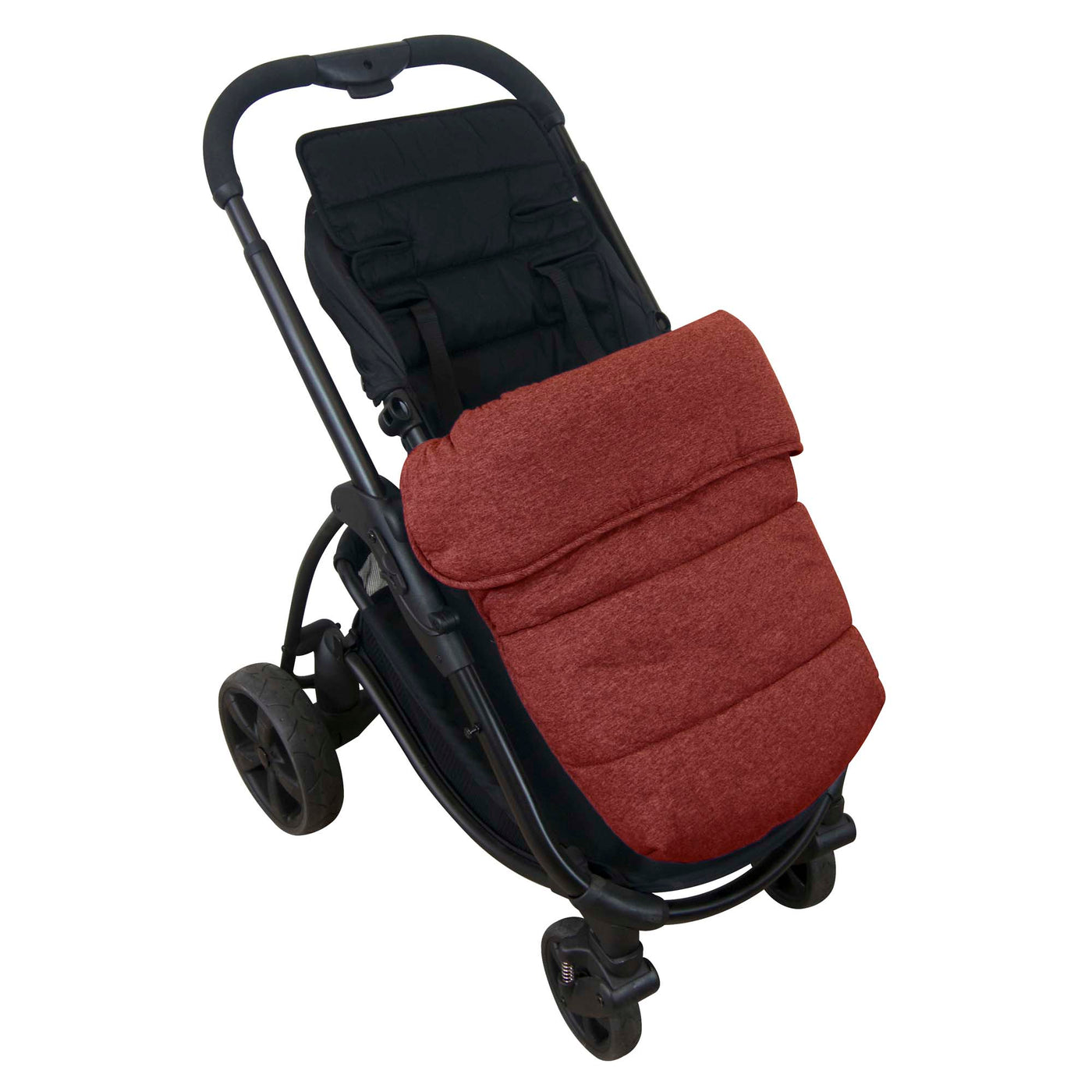 Jersey Cotton Stay-Put Pram Quilt/Footmuff - Rust