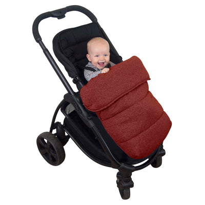Jersey Cotton Stay-Put Pram Quilt/Footmuff - Rust