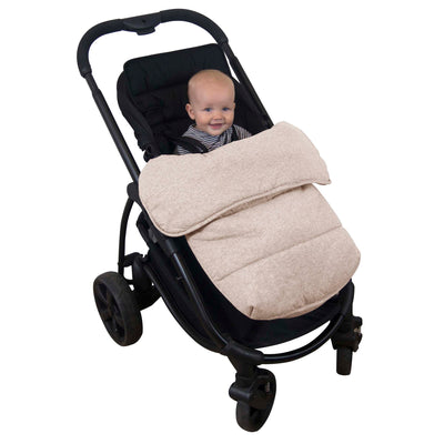 Jersey Cotton Stay-Put Pram Quilt/Footmuff - Wheat