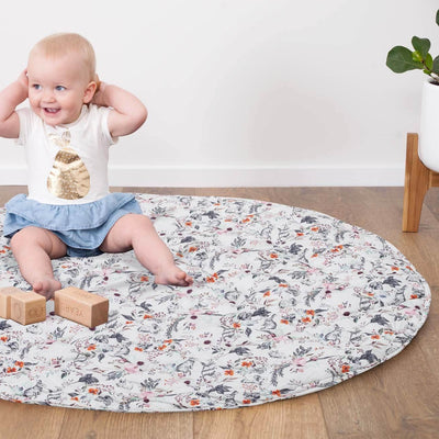 Baby Play Mat Quilted (Waterproof Backing) - Enchanted Bunnies