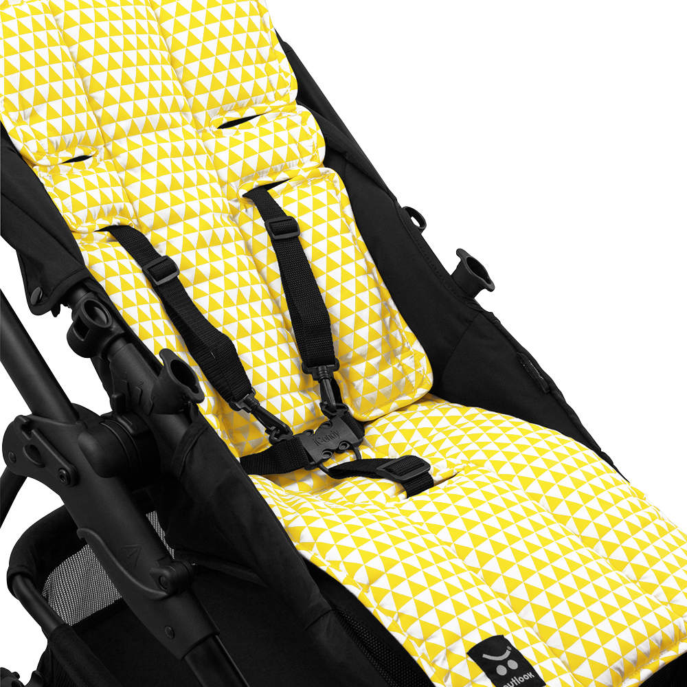 Pram Liner -Yellow Triangle - Outlook Baby