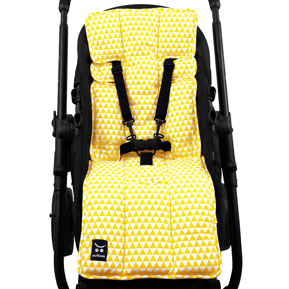 Pram Liner -Yellow Triangle - Outlook Baby