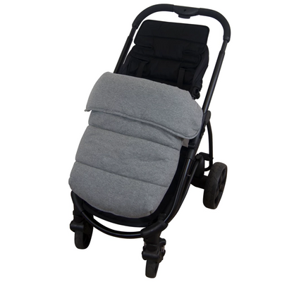 Universal Stay-Put Pram Quilt/Footmuff - Light Grey - Outlook Baby