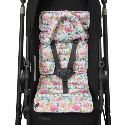 Pram Liner with built in head support - Floral Delight - Outlook Baby