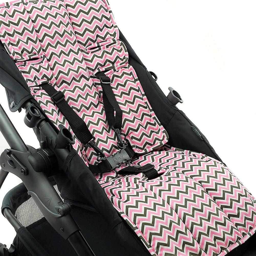 Pram Liner - Pink Mini Chevron - Outlook Baby