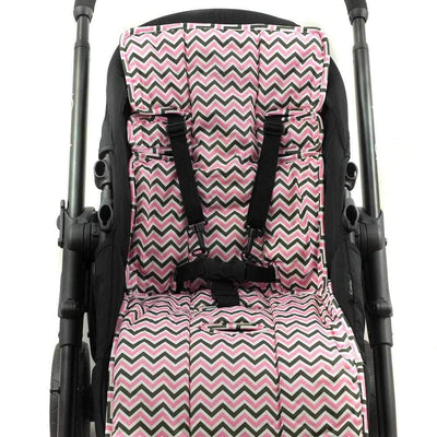 Pram Liner - Pink Mini Chevron - Outlook Baby