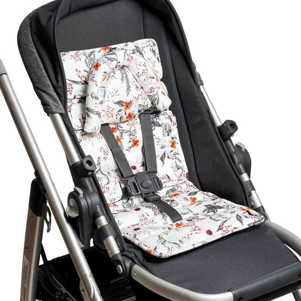 Mini Pram Liner with adjustable head support Enchanted Bunnies