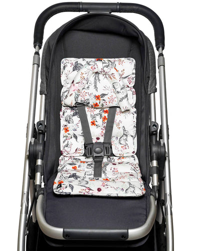 Mini Pram Liner with adjustable head support - Enchanted Bunnies