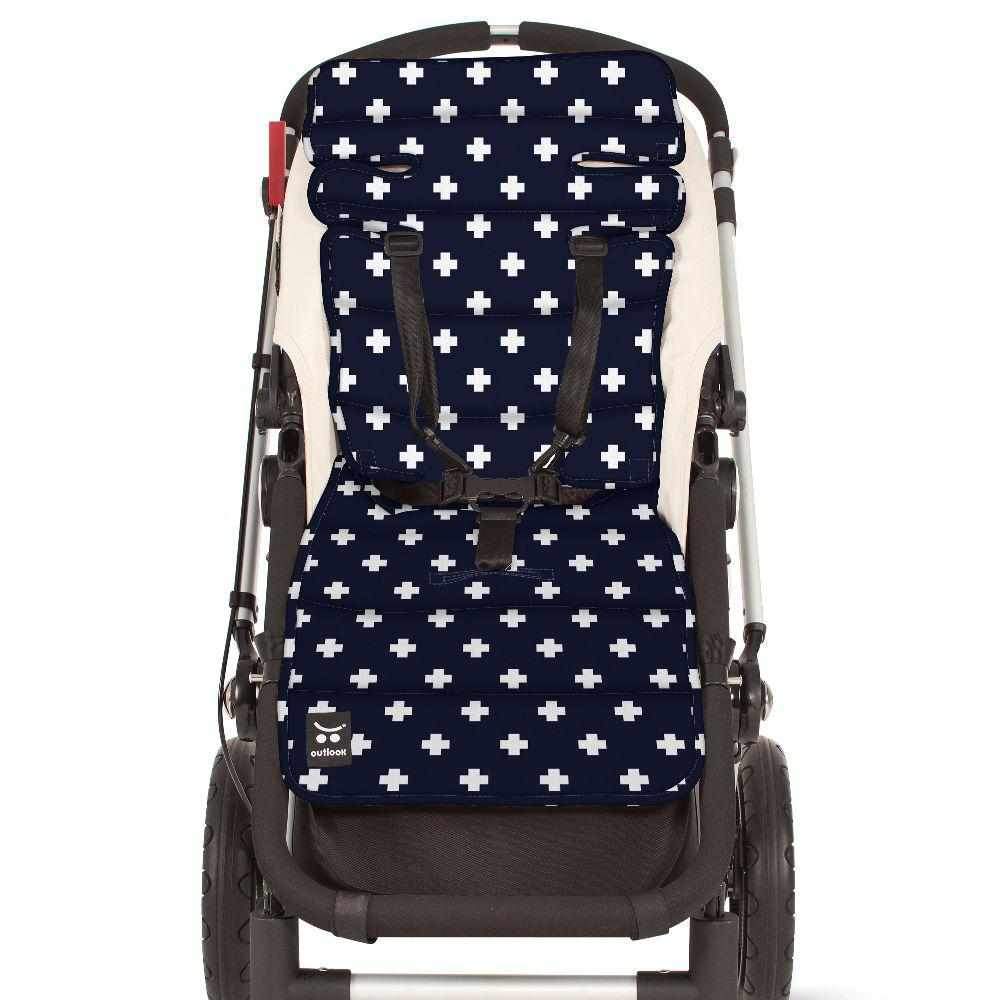 Pram Liner - Navy Crosses - Outlook Baby